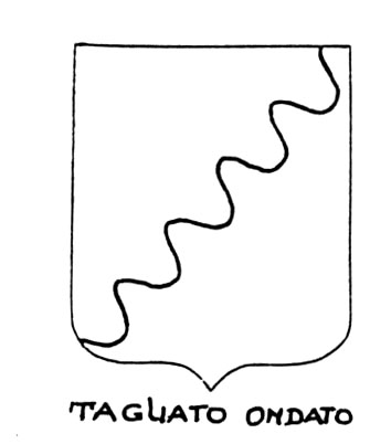 Image of the heraldic term: Tagliato ondato